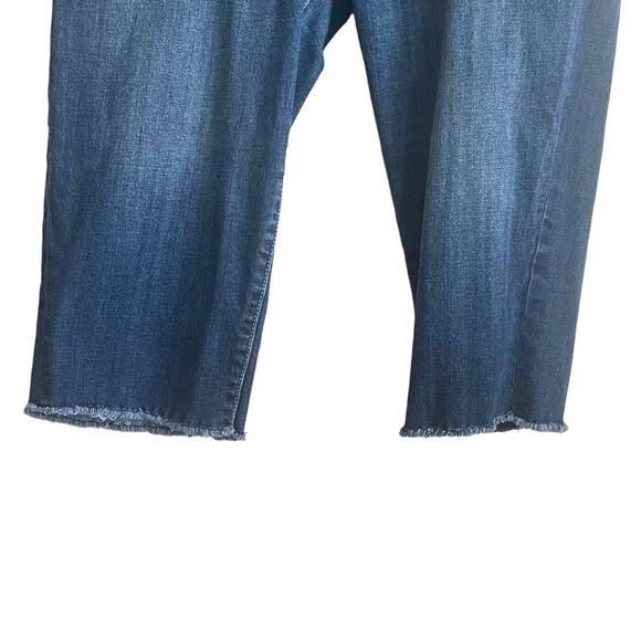 Kut From The Kloth Jeans Women Natalie 12 Petite Blue Cropped Cotton Comfort - Picture 9 of 13